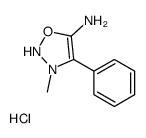 3-methyl-4-phenyl-2H-oxadiazol-2-ium-5-amine,chloride Structure