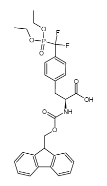 (S)-2-{[(9H-fluoren-9-yl)methoxy]carbonylamino}-3-{4-[(diethoxyphosphoryl)difluoromethyl]phenyl}propanoic acid Structure