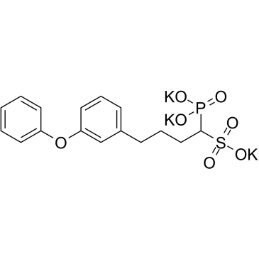 1-phosphono-4-(3-phenoxyphenyl) butylsulfonic acid tripotassium salt Structure