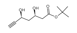 t-butyl (3R,5S)-3,5-dihydroxy-6-heptynoate结构式