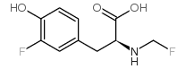 3-fluoro-alpha-fluoromethyltyrosine structure