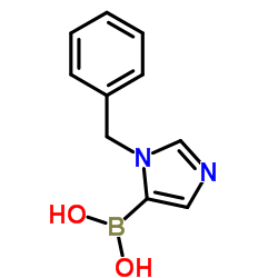 (1-Benzyl-1H-imidazol-5-yl)boronic acid结构式