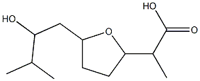 Tetrahydro-5-(2-hydroxy-3-methylbutyl)-α-methyl-2-furanacetic acid结构式