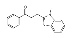 3-(1-methylbenzimidazol-2-yl)-1-phenylpropan-1-one Structure