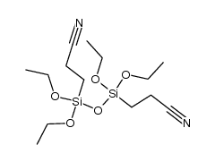 1,1,3,3-Tetraethoxy-1,3-bis-[2-cyan-ethyl]-disiloxan结构式