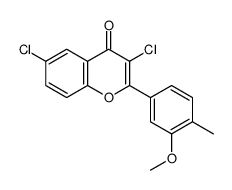 3,6-dichloro-2-(3-methoxy-4-methylphenyl)chromen-4-one结构式