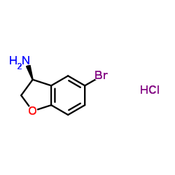 (S)-5-溴-2,3-二氢苯并呋喃-3-胺盐酸盐结构式