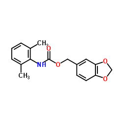 Carbamic acid, (2,6-dimethylphenyl)-, 1,3-benzodioxol-5-ylmethyl ester (9CI) structure