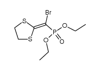 diethyl (bromo(1,3-dithiolan-2-ylidene)methyl)phosphonate结构式