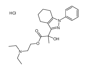 2-(diethylamino)ethyl 2-hydroxy-2-(1-phenyl-4,5,6,7-tetrahydroindazol-3-yl)propanoate,hydrochloride结构式