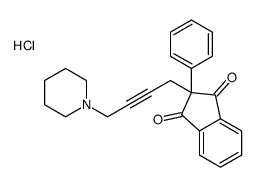 2-phenyl-2-(4-piperidin-1-ylbut-2-ynyl)indene-1,3-dione,hydrochloride Structure