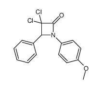 3,3-dichloro-1-(4-methoxyphenyl)-4-phenylazetidin-2-one Structure