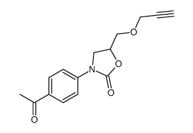 3-(4-Acetylphenyl)-5-[(2-propynyloxy)methyl]-2-oxazolidinone结构式