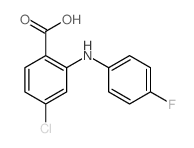 4-chloro-2-[(4-fluorophenyl)amino]benzoic acid structure