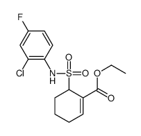 1-Cyclohexene-1-carboxylic acid, 6-[[(2-chloro-4-fluorophenyl)amino]sulfonyl]-, ethyl ester picture