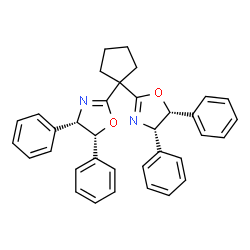 (4S,4'S,5R,5'R)-2,2'-(Cyclopentane-1,1-diyl)bis(4,5-diphenyl-4,5-dihydrooxazole) Structure