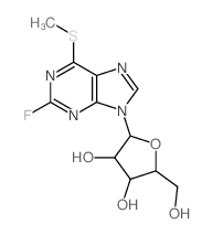 Inosine,2-fluoro-6-S-methyl-6-thio- (9CI) Structure
