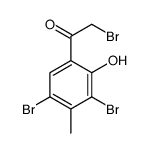 2-bromo-1-(3,5-dibromo-2-hydroxy-4-methylphenyl)ethanone Structure