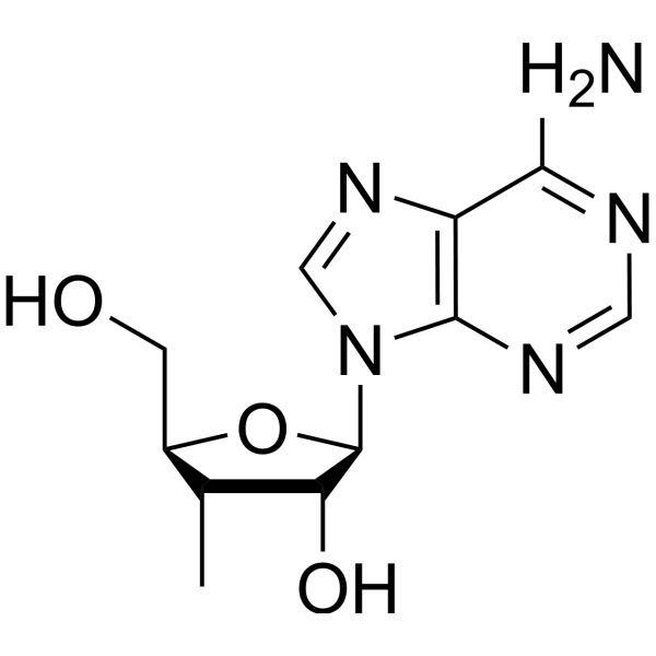 Adenosine,3'-deoxy-3'-methyl- structure