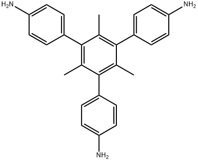 5'-(4-氨基苯基)-2', 4', 6'-三甲基-[1, 1': 3', 1''-三联苯]-4, 4''-二胺结构式