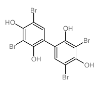2,4-dibromo-6-(3,5-dibromo-2,4-dihydroxyphenyl)benzene-1,3-diol结构式