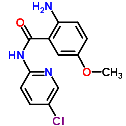 N-(5-氯-2-吡啶)-5-甲氧基-2-氨基苯甲酰胺结构式