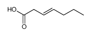 (E)-3-heptenoic acid Structure
