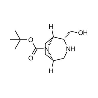 tert-Butyl (1S,2R,5R)-2-(hydroxymethyl)-3,8-diazabicyclo[3.2.1]octane-8-carboxylate structure