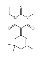 1,3-diethyl-5-(3,5,5-trimethyl-2-cyclohexen-1-ylidene)-2-thiobarbituric acid Structure