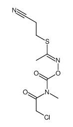 2-cyanoethyl (1E)-N-[(2-chloroacetyl)-methylcarbamoyl]oxyethanimidothioate Structure