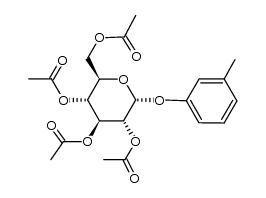 3-methylphenyl 2,3,4,6-tetra-O-acetyl-α-D-glucopyranoside Structure