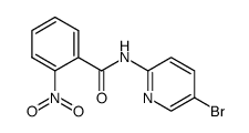 N-(5-bromo-2-pyridinyl)-(2-nitro)phenylcarboxamide structure