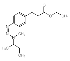 Benzenepropanoic acid,4-[3-methyl-3-(1-methylpropyl)-1-triazen-1-yl]-, ethyl ester结构式