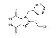1H-Imidazo[4,5-d]pyridazine-4,7-dione,2-(ethylthio)-5,6-dihydro-1-(phenylmethyl)- structure