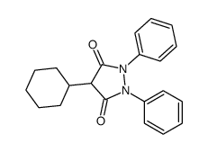 4-cyclohexyl-1,2-diphenylpyrazolidine-3,5-dione Structure
