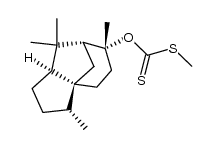 S-methyl O-((3R,3aS,6R,7R,8aS)-3,6,8,8-tetramethyloctahydro-1H-3a,7-methanoazulen-6-yl) carbonodithioate结构式