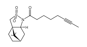1-(10,10-dimethyl-3,3-dioxo-3λ6-thia-4-aza-tricyclo[5.2.1.01,5]dec-4-yl)-oct-6-yne-1-one Structure