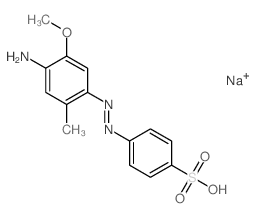 Benzenesulfonic acid, 4-[ (4-amino-5-methoxy-2-methylphenyl)azo]-, monosodium salt结构式