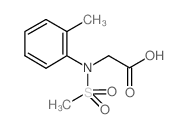 2-[N-(2-methylphenyl)methanesulfonamido]acetic acid Structure
