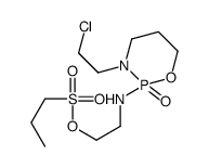 1-Propanesulfonic acid, 2-((3-(2-chloroethyl)tetrahydro-2H-1,3,2-oxaza phosphorin-2-yl)amino)ethyl ester, P-oxide Structure