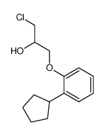 1-chloro-3-(2-cyclopentylphenoxy)propan-2-ol结构式
