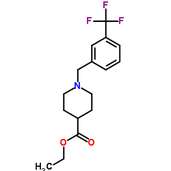 Ethyl 1-[3-(trifluoromethyl)benzyl]-4-piperidinecarboxylate结构式