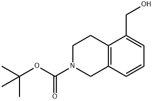 5-(羟甲基)-3,4-二氢异喹啉-2(1H)-羧酸叔丁酯结构式
