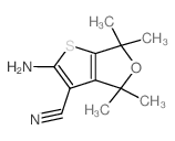 2-amino-4,4,6,6-tetramethylthieno[2,3-c]furan-3-carbonitrile structure