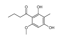 1-(2,4-dihydroxy-6-methoxy-3-methyl-phenyl)-butan-1-one Structure