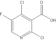 2,4-Dichloro-5-fluoro-3-pyidinecarboxylic acid Structure