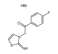 2-amino-3-[2-(4-fluoro-phenyl)-2-oxo-ethyl]-thiazolium, bromide结构式