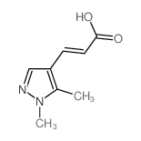 (E)-3-(1,5-Dimethyl-1H-pyrazol-4-yl)-acrylic acid Structure