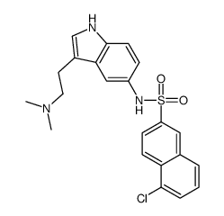 5-Chloro-N-{3-[2-(dimethylamino)ethyl]-1H-indol-5-yl}-2-naphthale nesulfonamide结构式
