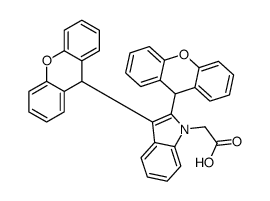 2-[2,3-bis(9H-xanthen-9-yl)indol-1-yl]acetic acid Structure